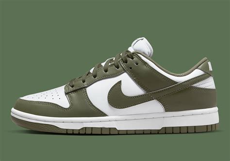 olive green nike dunks low